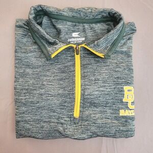 Colloseum Womens Baylor University Small Long Sleeve Quarter Zip Pullover Green